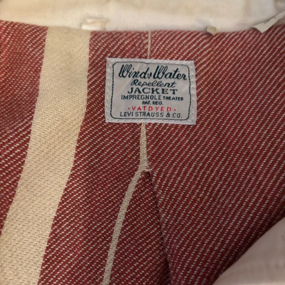 LEVIS VINTAGE CLOTHING LVC WIND REPELLENT JACKET IN FOG WHITE SIZE LARGE - Picture 2 of 8